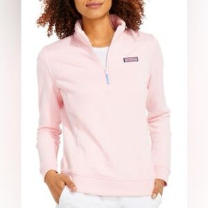Vineyard Vines Light Pink Half Zip Sweater Pull Over sz S
